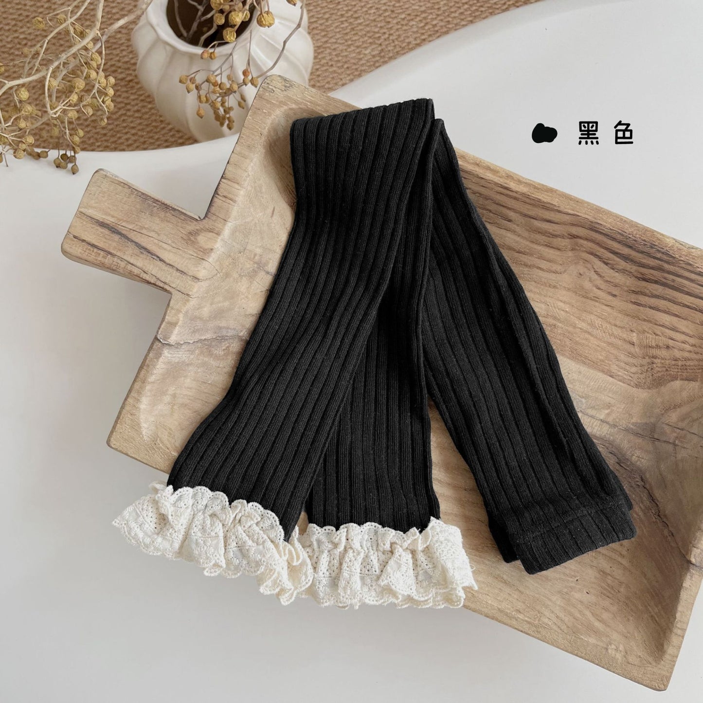 G25092517秋冬嬰幼兒花邊圓領鏤空坑條長袖哈衣女寶寶下擺蕾絲爬服