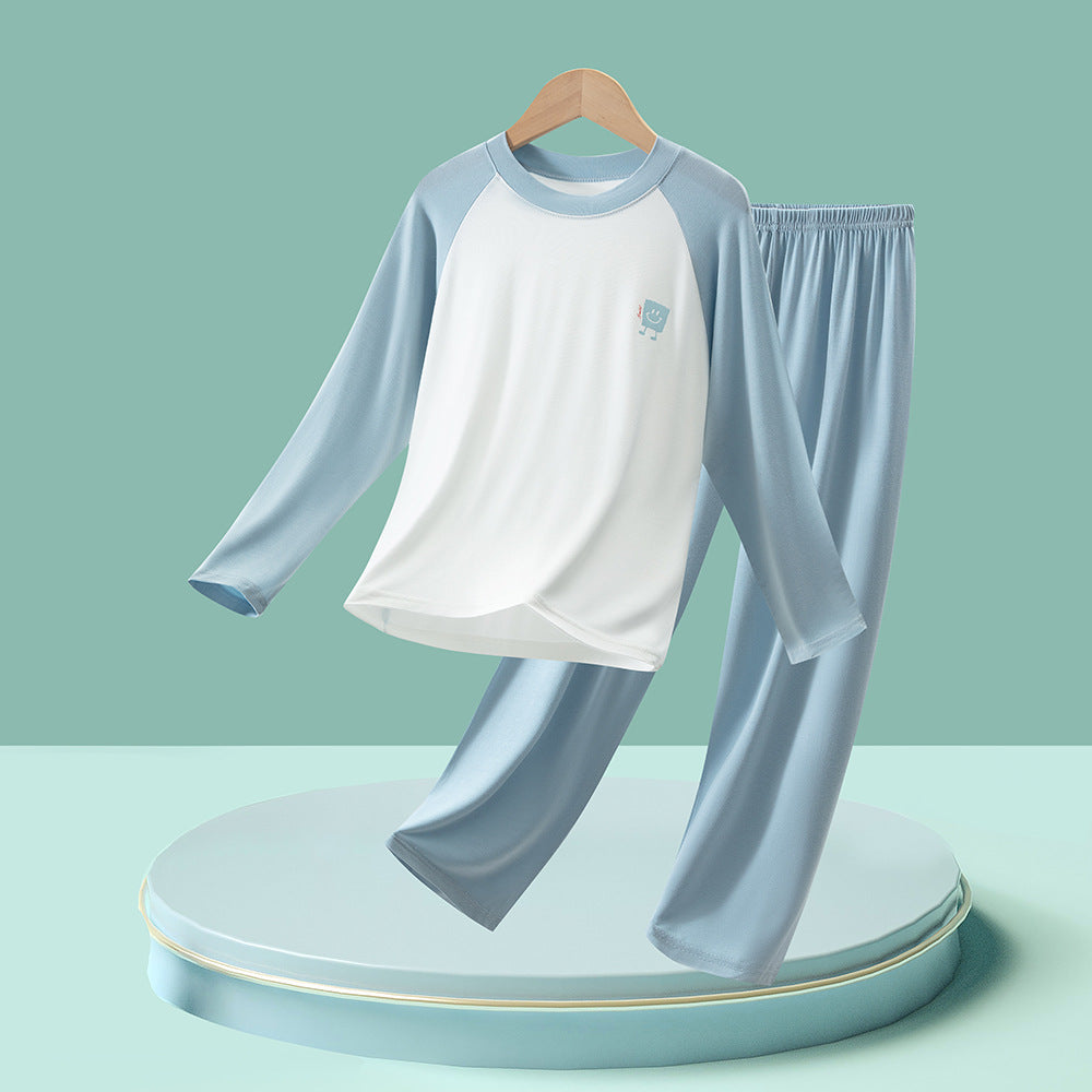 CK26050518代爾兒童睡衣男童家居服套裝寶寶空調服青少年秋衣秋褲莫女童內衣(9-12天到貨)
