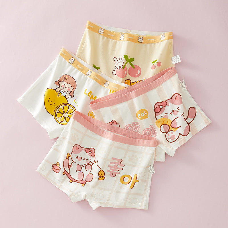 Z25040116女童內褲純棉a類棉兒童女孩短褲小童女孩平角褲夏季薄款不夾屁屁