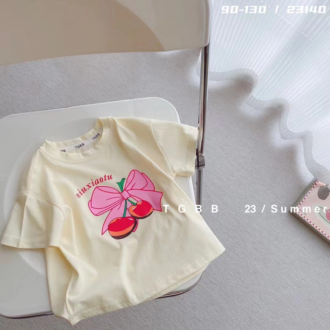 CA23072703童裝夏季新款兒童短袖t 恤寶寶可愛印花男女童上衣