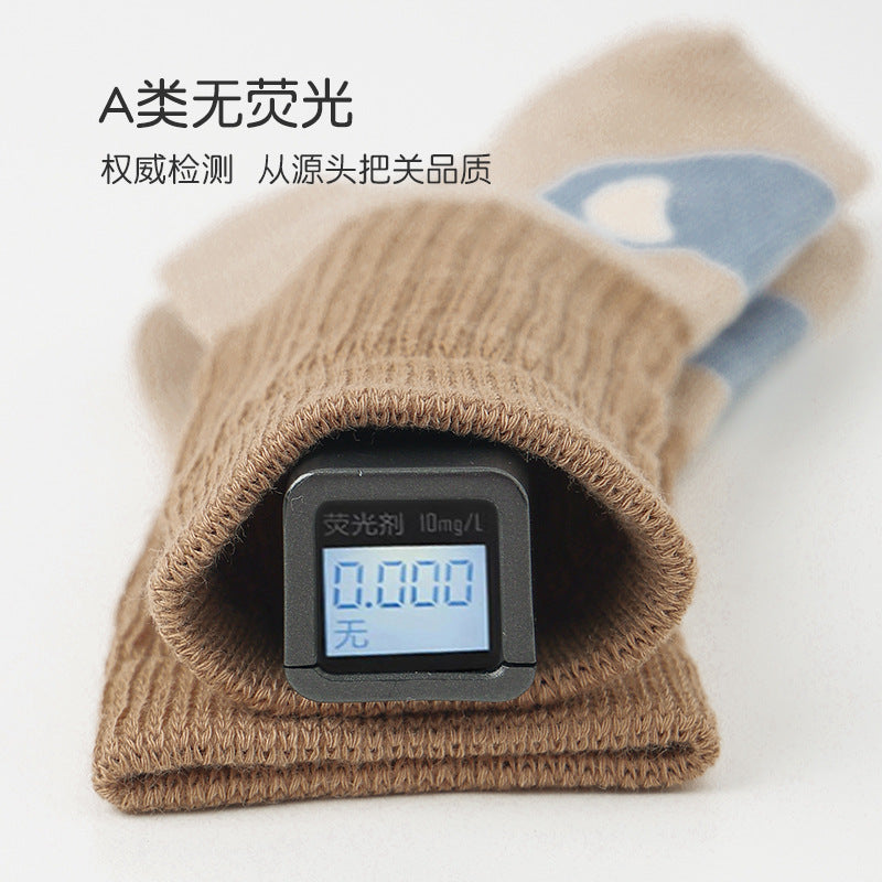 Z24032301嬰兒襪批發 春季卡通拼色男女童寶寶中筒棉A類新生兒襪子G39(5雙起批)