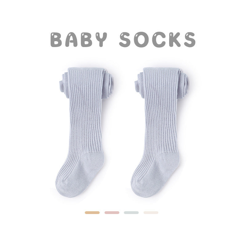 G25092511春秋純色雙針兒童褲襪透氣精梳棉女童褲襪寶寶緊身褲襪