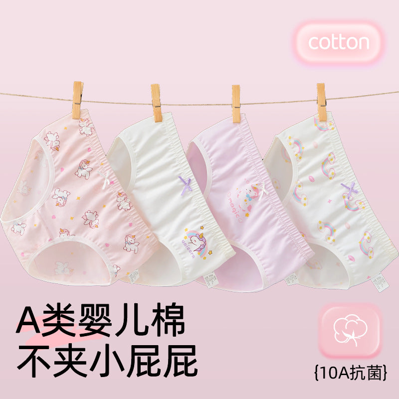 SB26030201兒童內褲女童純棉
A類棉三角褲女孩小童中大童不夾屁屁