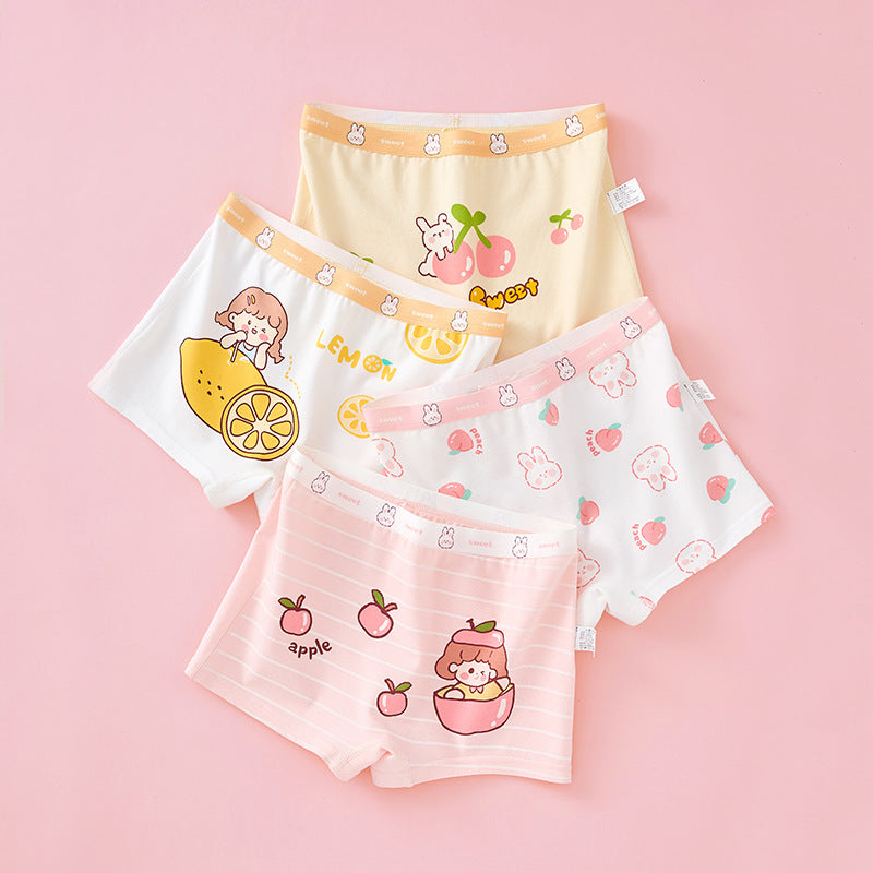 Z25040118女童內褲純棉a類棉兒童女孩短褲女孩小童平角褲不夾屁夏薄款