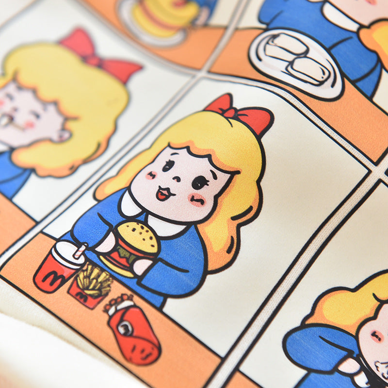 CA23101808百搭清新~女童卡通可愛休閒圓領衛衣兒童寶寶棉套頭上衣T恤春秋季