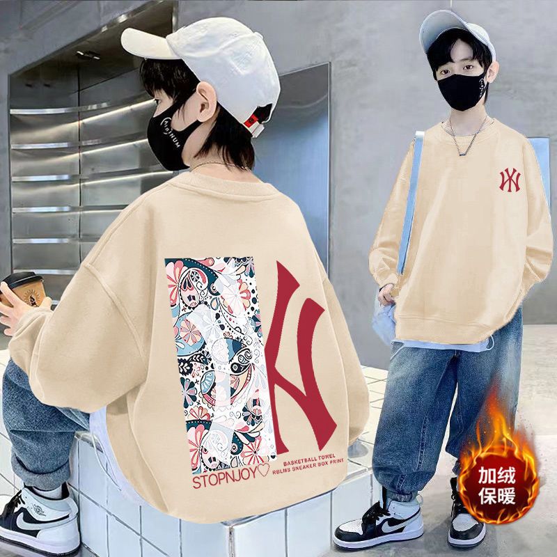 Z25030411男童衛衣長袖秋裝帥氣學生卡通中大童春秋季韓版上衣潮