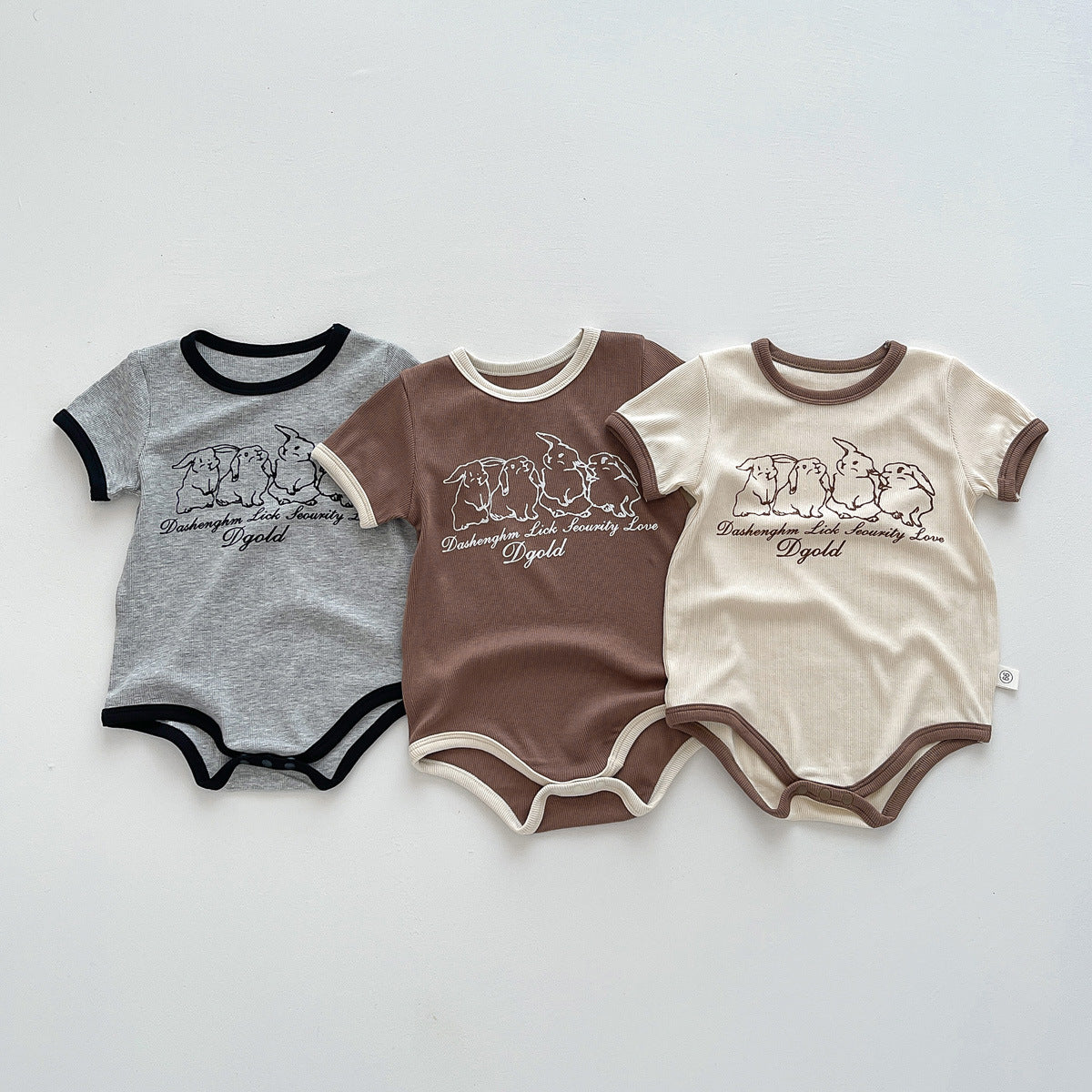 Z25022331嬰兒夏季刺繡碎花側腰蝴蝶結嬰幼兒哈衣女寶寶無袖薄款爬服