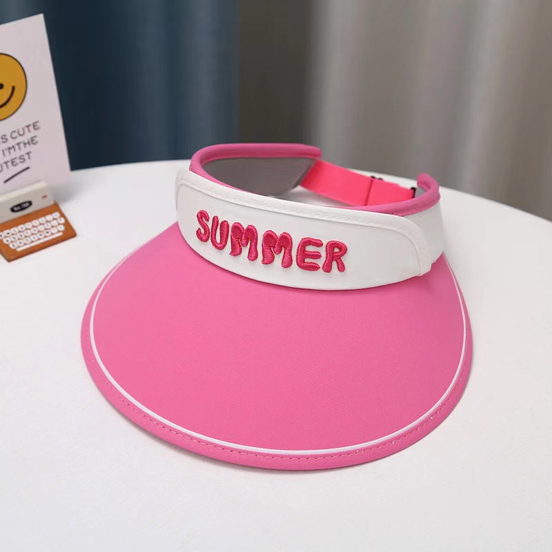 GD24051902兒童防曬帽夏季防暑空頂太陽帽男童女寶大帽簷遮陽帽(9-12天到貨)