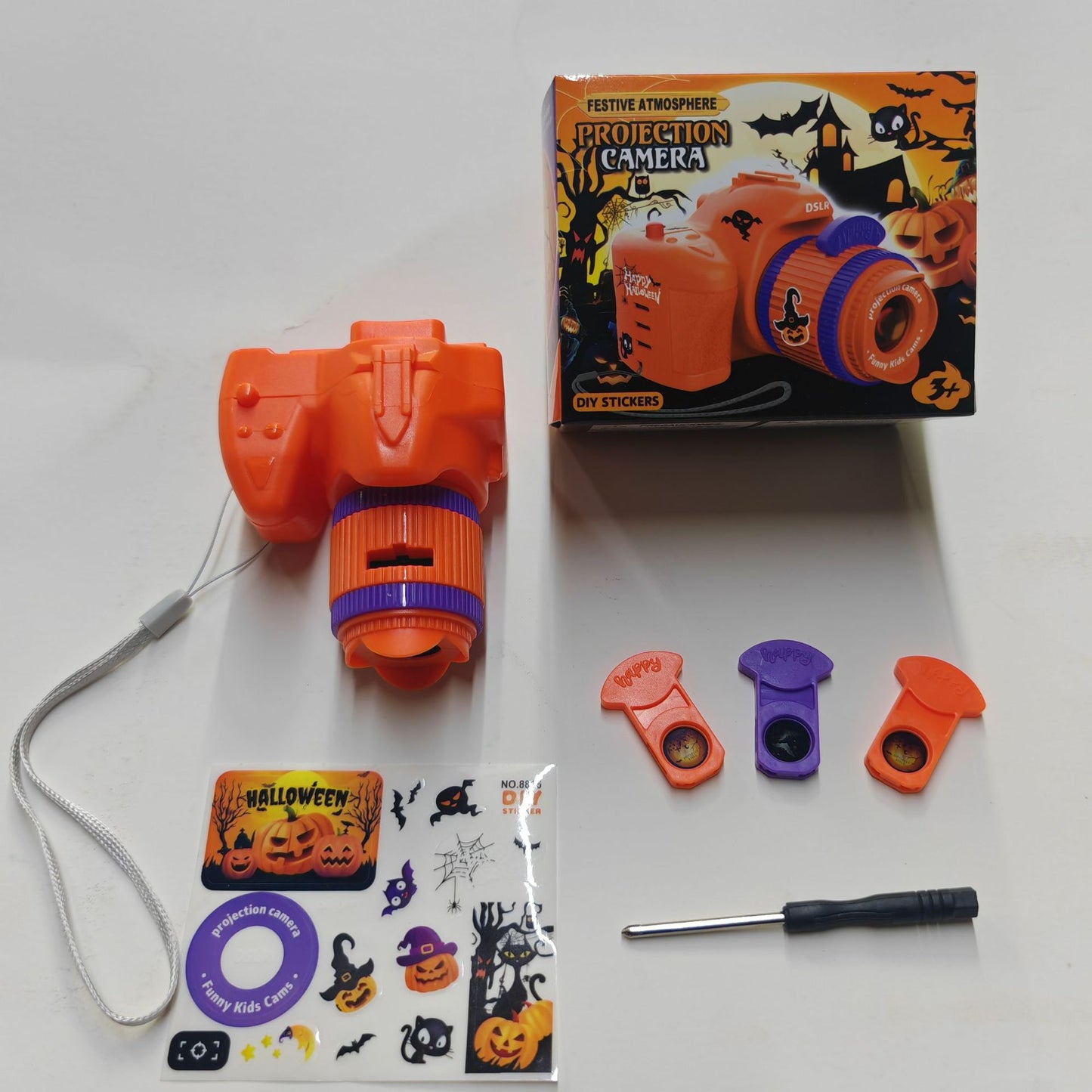 Z24081806萬聖節玩具投影攝影機兒童發光聖誕投影手電筒新年商品抖音