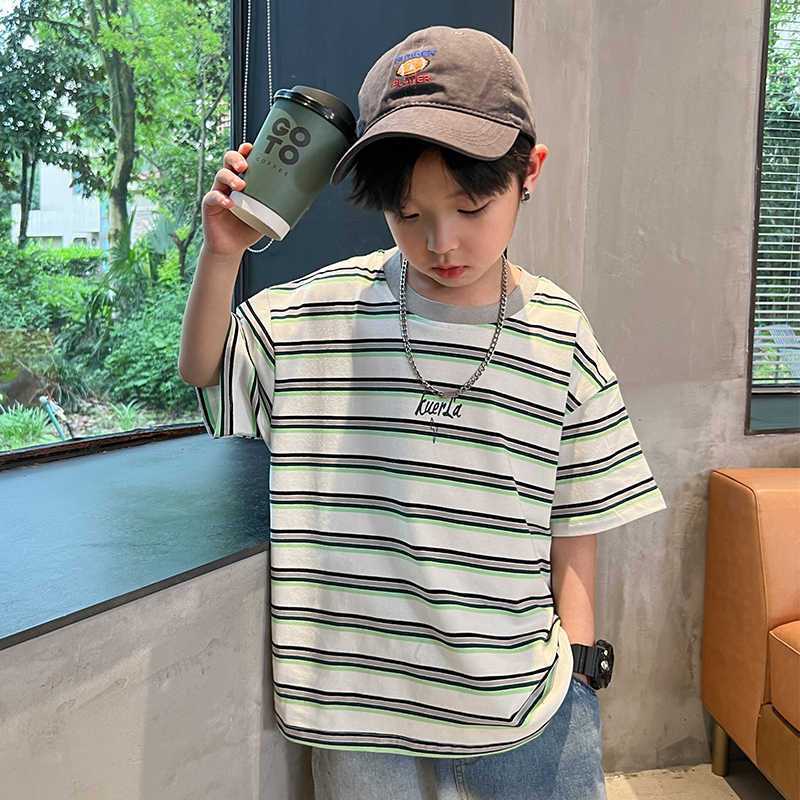 Z25030422男童短袖t恤棉質透氣學生新款兒童夏裝衣服男孩潮範寶寶上衣童裝