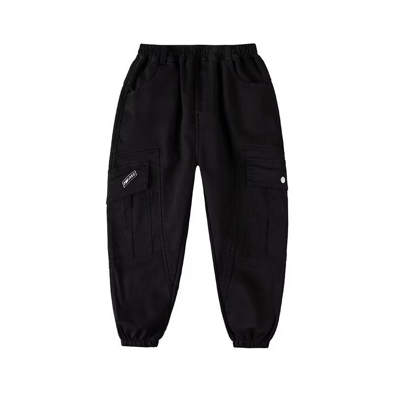 FD24010402男童褲子春秋款兒童工裝褲中大童裝潮帥氣時髦休閒褲男孩寬鬆長褲