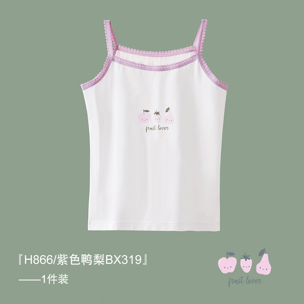S23071315女童背心-春夏薄款a類純棉韓版女寶寶吊帶衫童裝女孩上衣批發