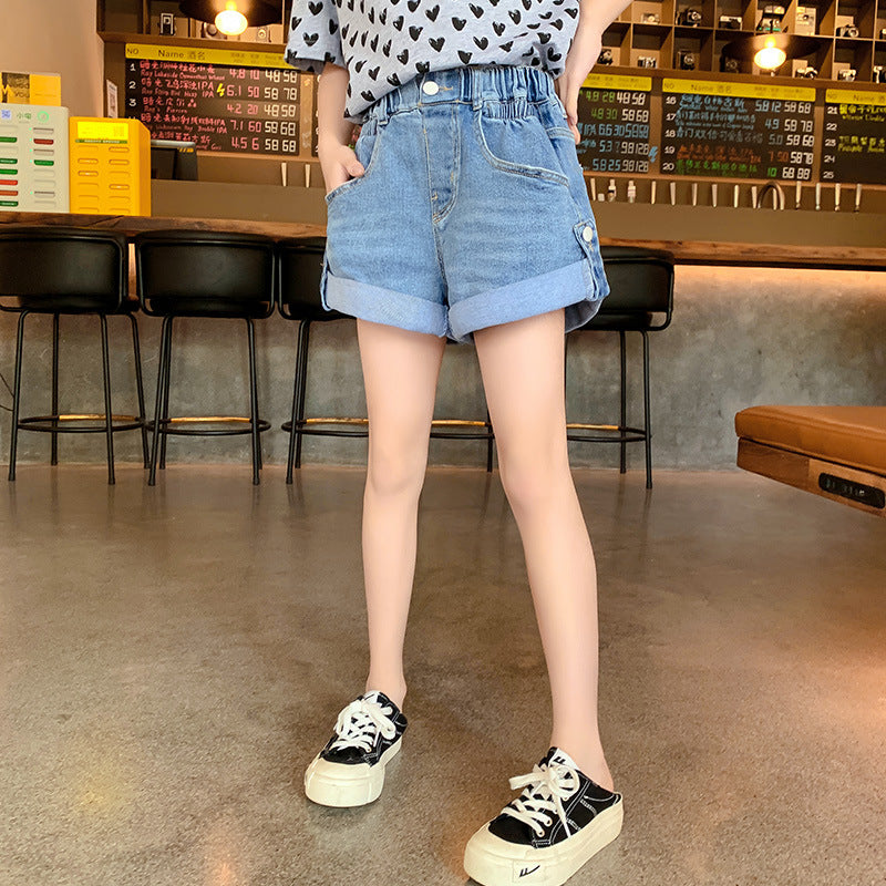 F24050715女童短褲夏季中大童休閒熱褲薄款外穿韓範兒童寬鬆褲子夏裝潮