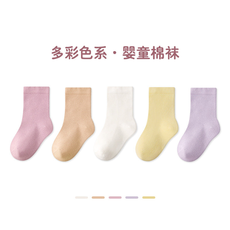 Z24032303春季無骨女寶寶中筒草莓新生兒襪子棉可愛新生兒襪子(5雙起批)