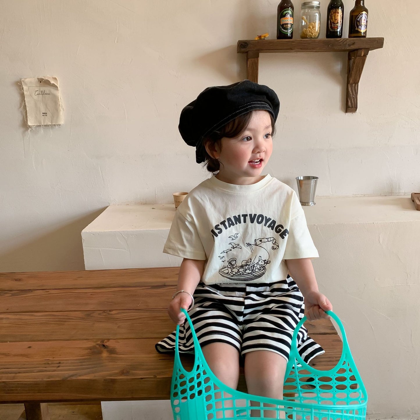 CA23072729夏季新款女童t恤寶寶兒童可愛印花休閒卡通男日系短袖上衣衫