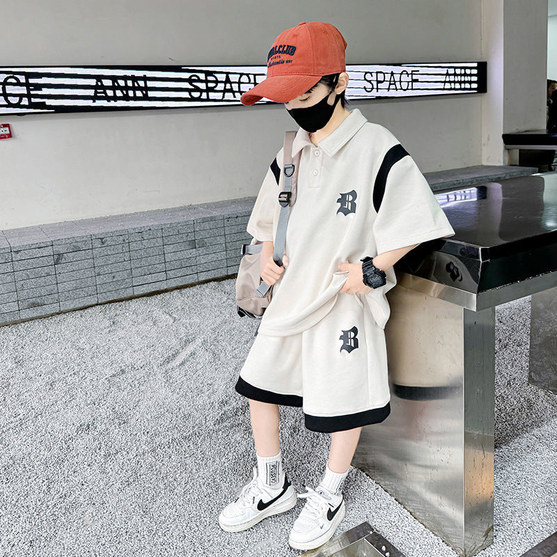 🎈精品童裝🎈FH25062709男童夏季短袖t卹男生組8-15歲國中生帥氣半袖POLO衫中大童裝潮