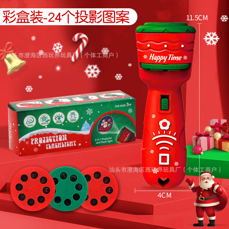 Z24081806萬聖節玩具投影攝影機兒童發光聖誕投影手電筒新年商品抖音