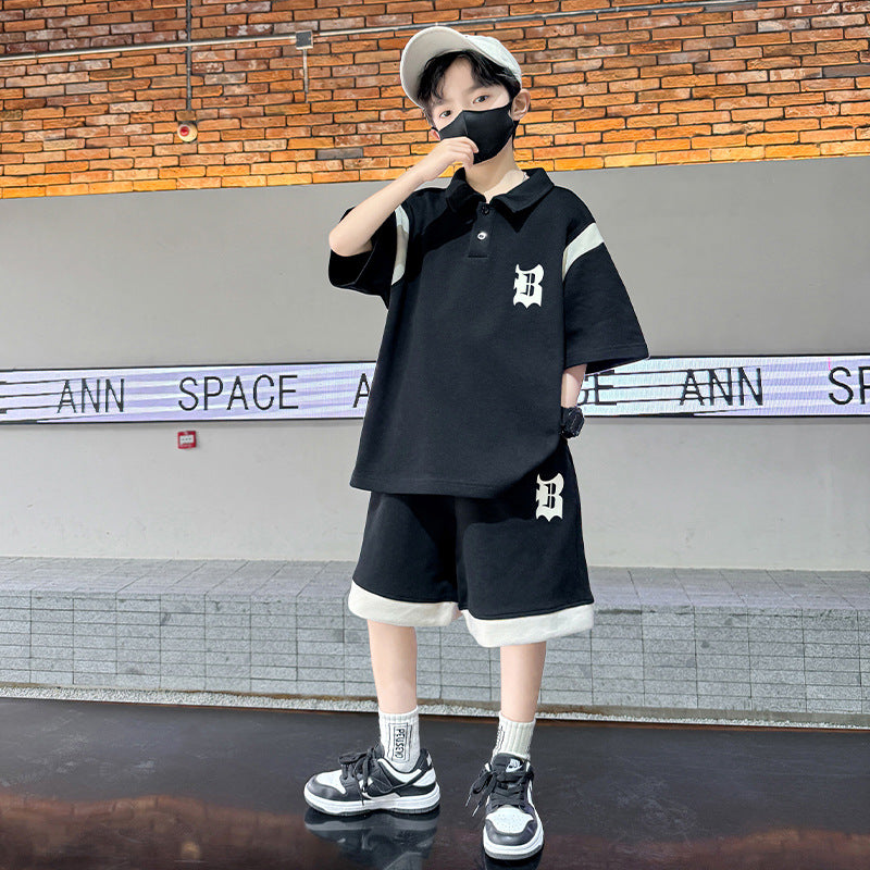 🎈精品童裝🎈FH25062709男童夏季短袖t卹男生組8-15歲國中生帥氣半袖POLO衫中大童裝潮