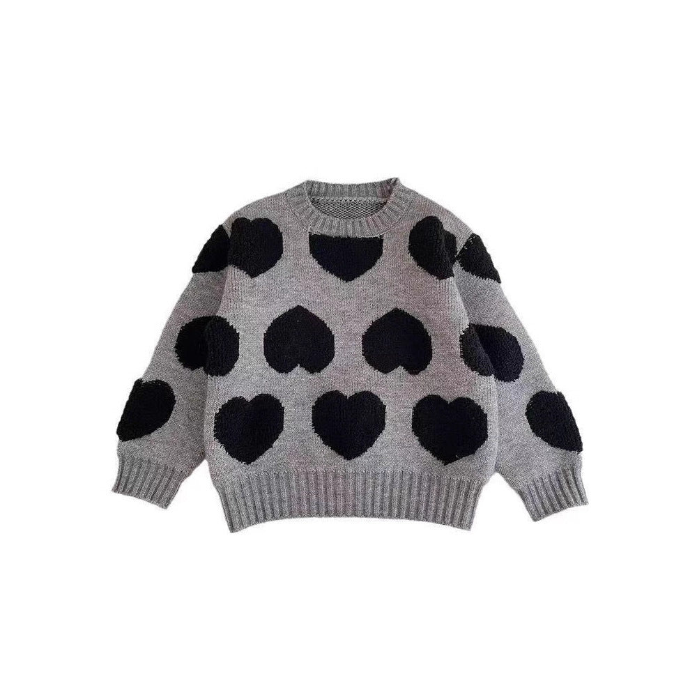 CF25091909韓國女童毛衣新款秋冬季加厚男女孩針織衫洋氣保暖兒童秋冬上衣