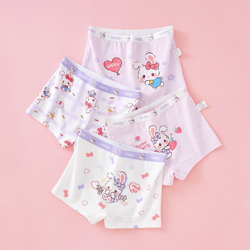Z25040118女童內褲純棉a類棉兒童女孩短褲女孩小童平角褲不夾屁夏薄款