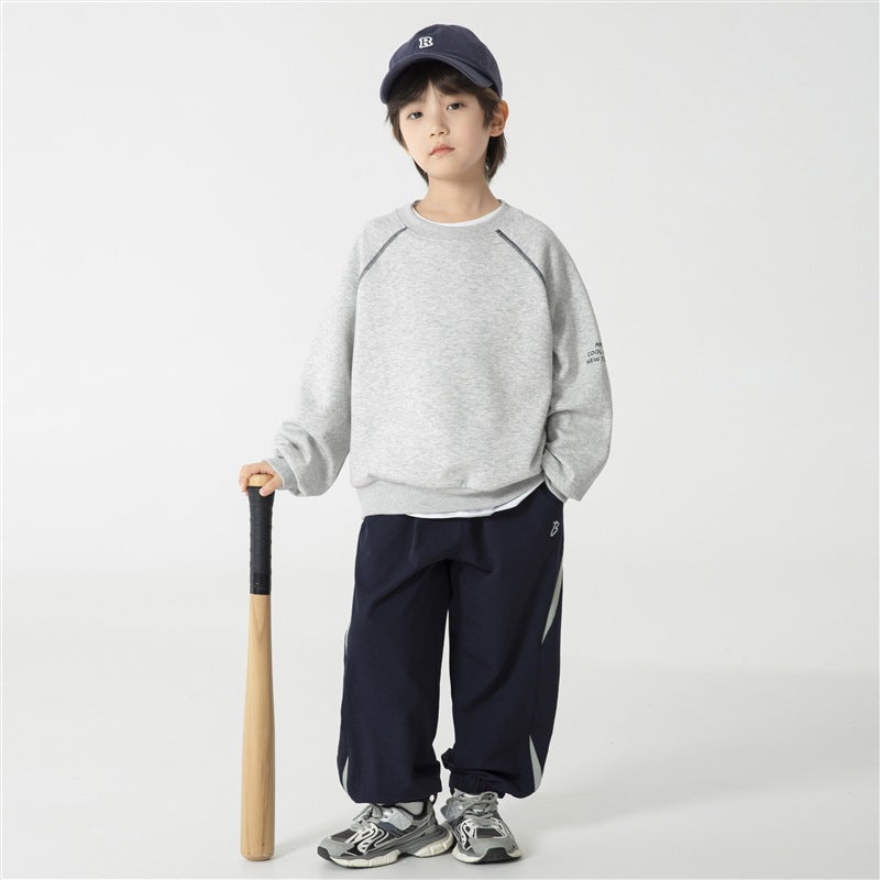 GJ25082716童裝男童衛衣秋裝兒童休閒套頭衫2025新款男孩洋氣春秋上衣