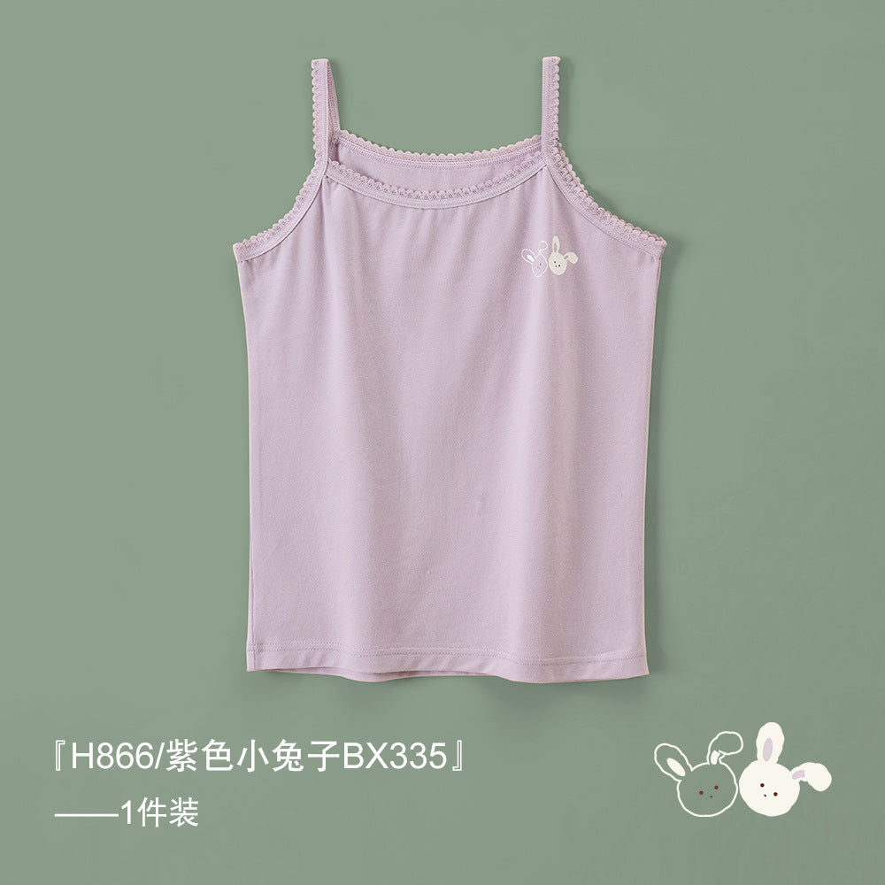 S23071315女童背心-春夏薄款a類純棉韓版女寶寶吊帶衫童裝女孩上衣批發