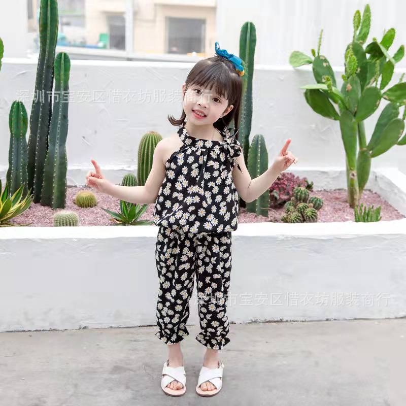 A23030906夏季小雛菊女童套裝兩件套