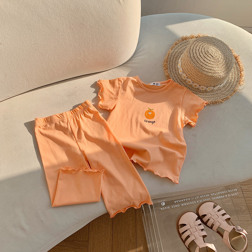 J23060813兒童睡衣夏季薄款奧戴爾寶寶家居服冰絲女童面膜春夏款空調服套裝