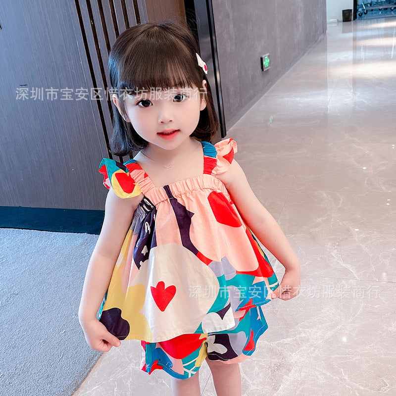 A23030919吊帶短褲套裝兩件套