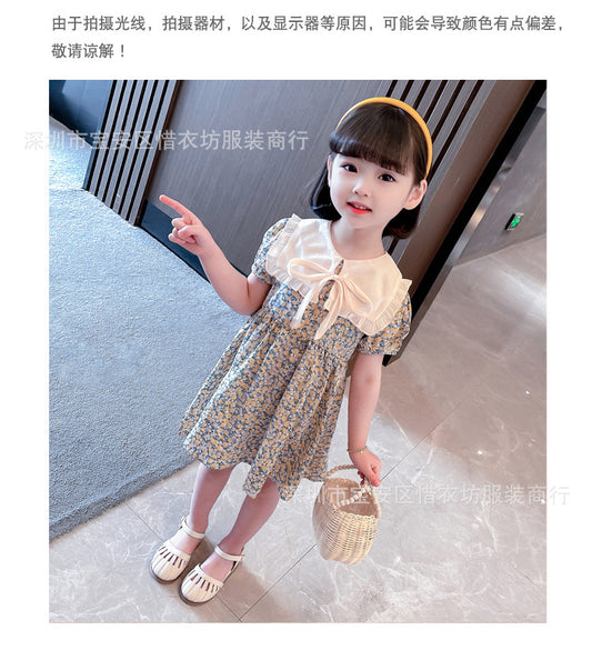 A23030916碎花連衣裙-夏季薄款