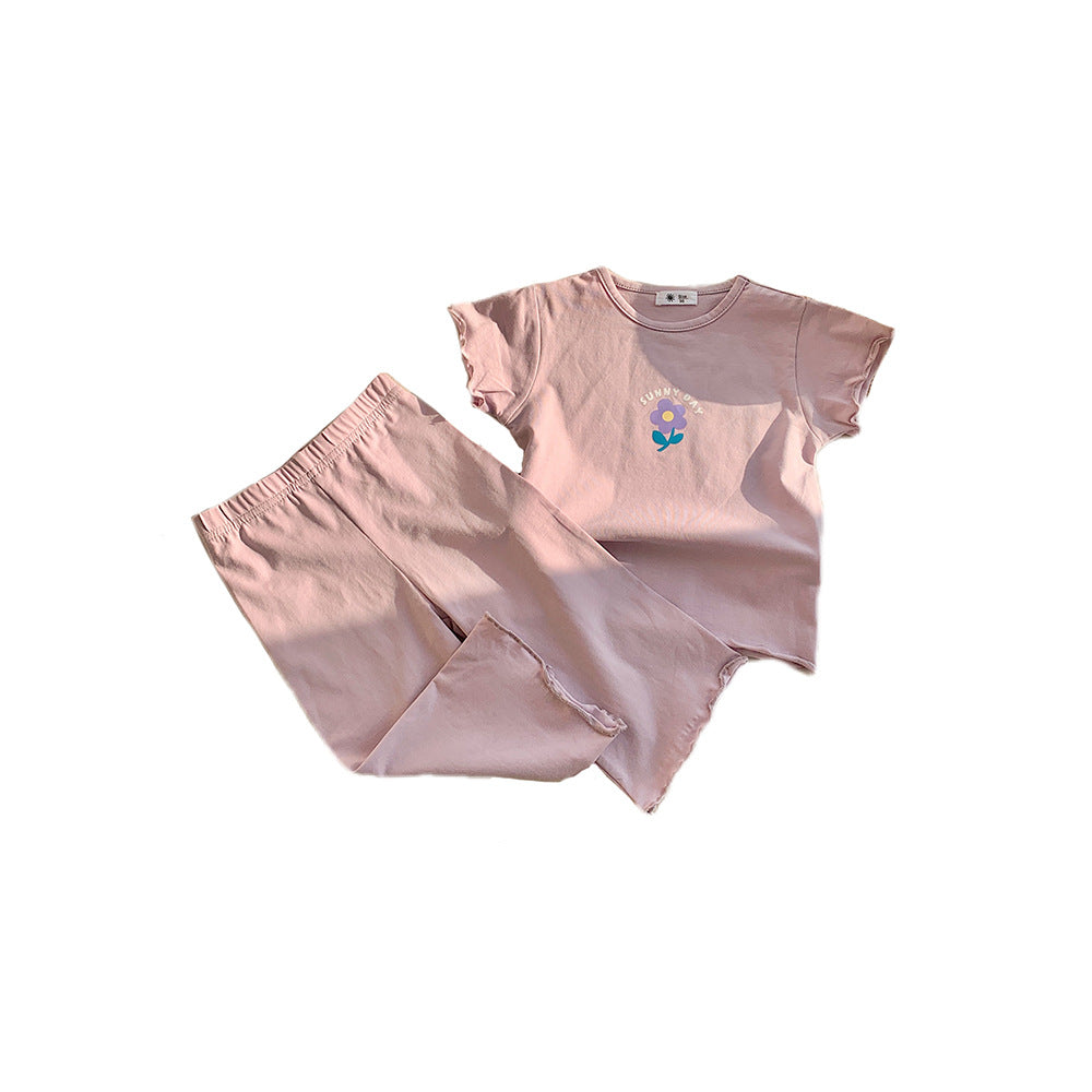 J23060813兒童睡衣夏季薄款奧戴爾寶寶家居服冰絲女童面膜春夏款空調服套裝