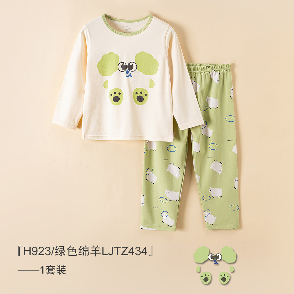 S23071310寶寶家居服空調純棉薄款兒童套裝夏季中小童長袖公主女童睡衣A類