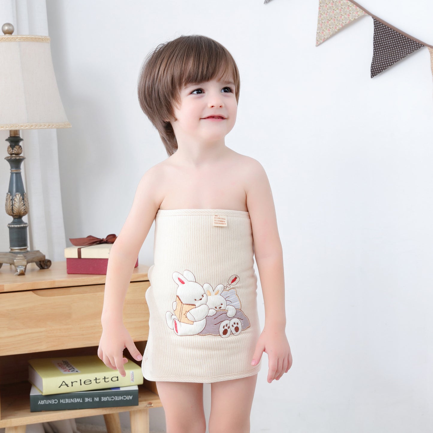 Z25040106廠商批發兒童嬰兒繡花護肚圍 保暖防踢被秋冬彩棉肚兜肚圍新疆棉