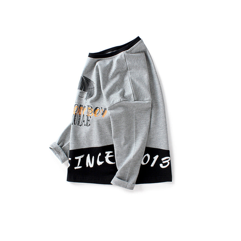 FI25101417秋季韓版童裝新款兒童長袖t恤中大童純棉上衣男童打底衫