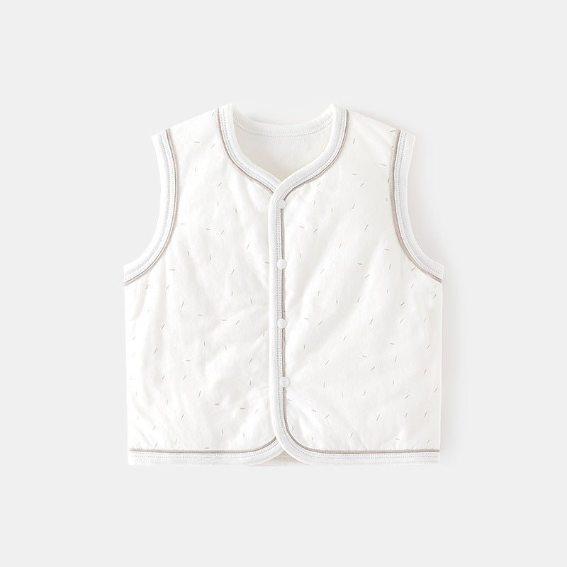 GJ25102111嬰兒護肚背心秋冬季嬰兒夾棉馬甲兒童坎肩馬夾新生兒純棉保暖上衣