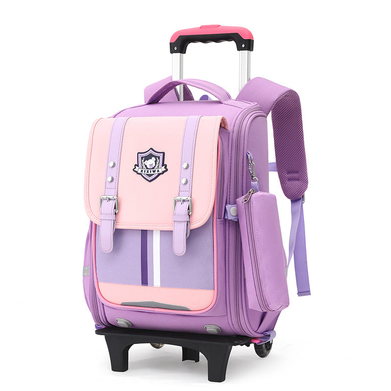 Z25022306拉桿書包小學生男孩一二三到四六年級女兒童六輪爬樓梯防水拖曳箱
