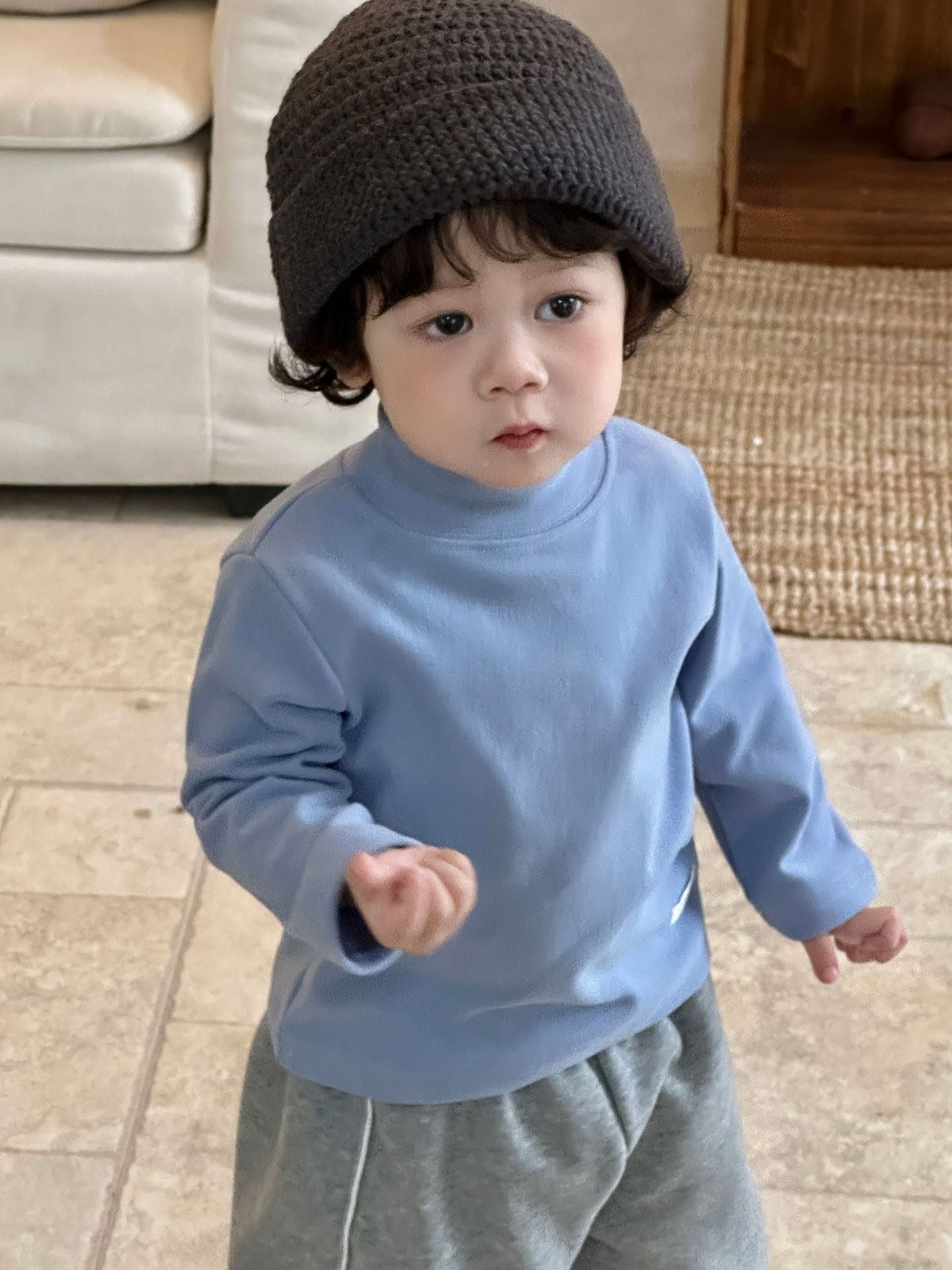 GN26012703兒童服飾2025新款韓版童裝冬季小寶寶棉衣裙子男童格子褲加絨套裝