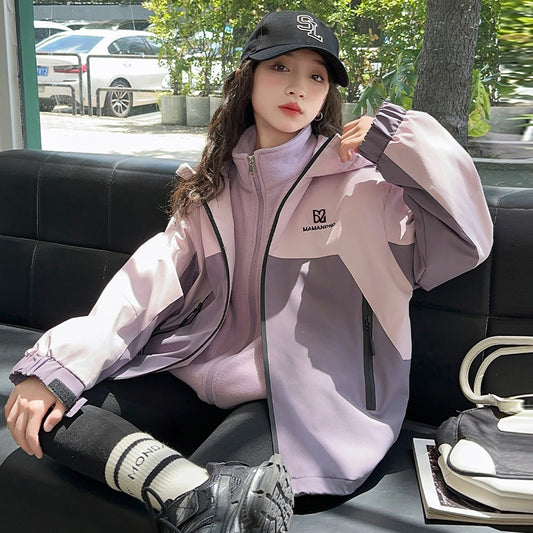 CH25110512女童裙春秋款洋氣風衣大童兒童春裝上衣寶寶衝鋒衣潮