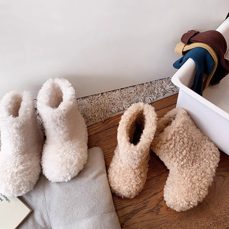 Z26010260兒童棉鞋寶寶保暖鞋女童毛毛鞋冬季保暖加絨