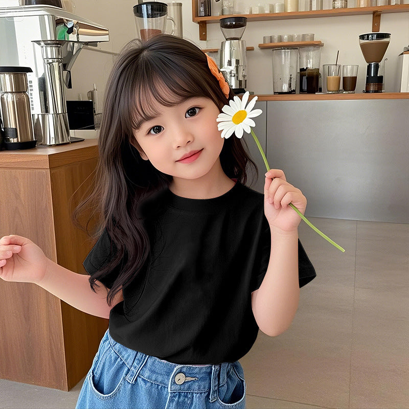 CE26022604兒童短袖T卹夏季男童時裝純棉卡通印花圓領上衣