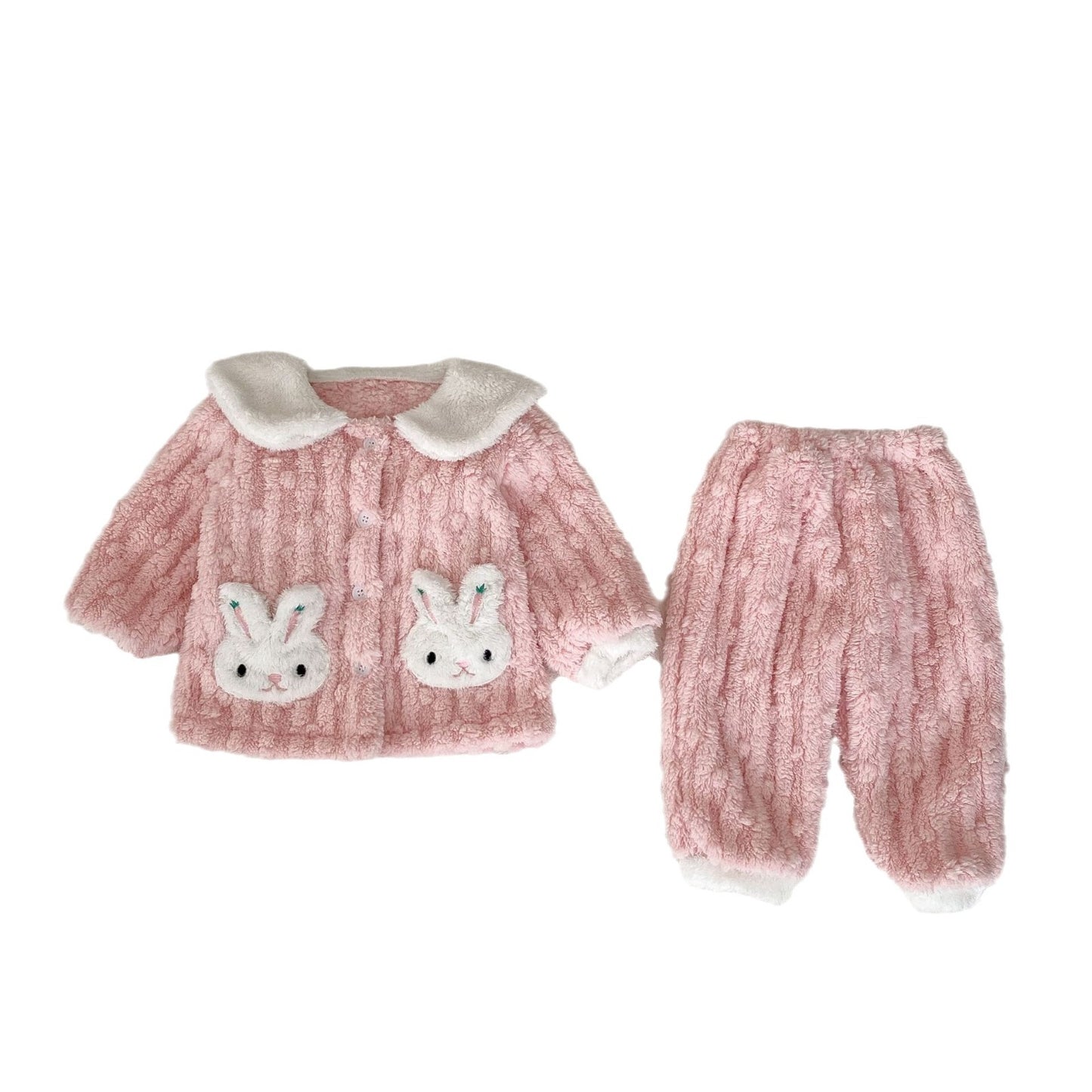 GK25121810愛新款兒童卡通睡衣套裝秋冬加絨保暖寶寶家居服開襟衫兩件套(➡️2件或2套起,廠商才有出貨)(可以混搭開頭GK商品)