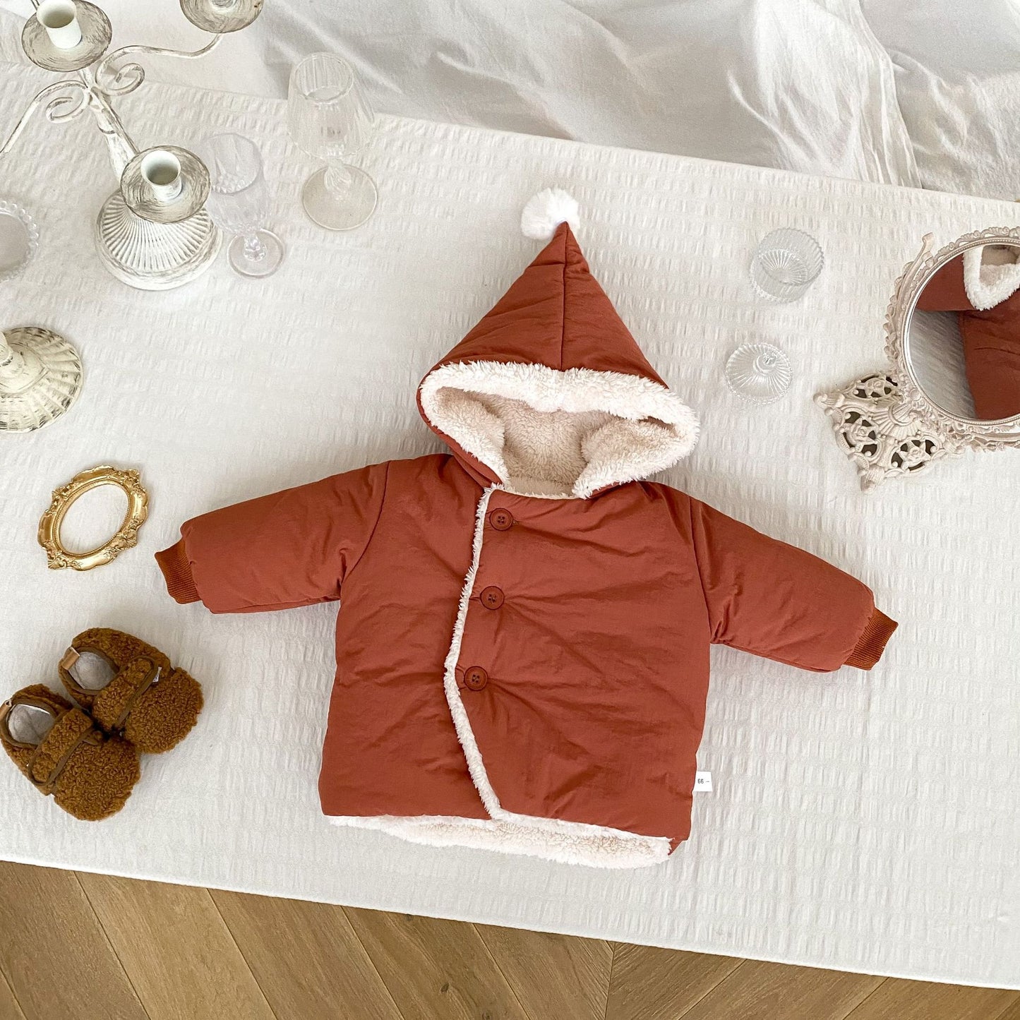 GK25121817冬季兒童棉外套韓版百搭加絨嬰兒棉衣加厚保暖連帽棉質外套(➡️2件或2套起,廠商才有出貨)(可以混搭開頭GK商品)