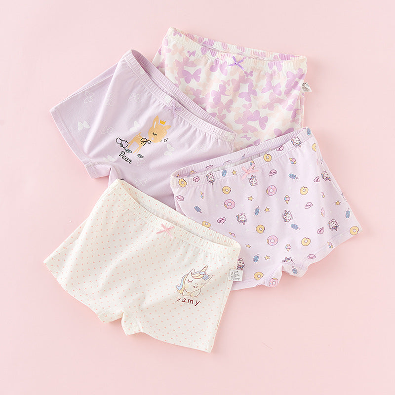 Z25040115兒童內褲純棉a類棉6-12歲女童短褲夏薄女孩小童平角褲不夾屁屁