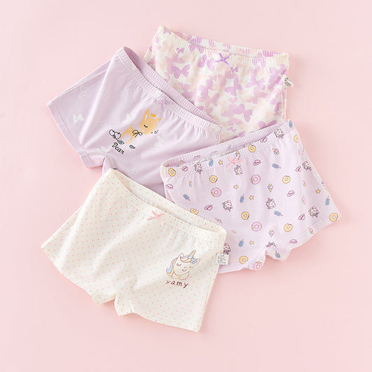 Z25040115兒童內褲純棉a類棉6-12歲女童短褲夏薄女孩小童平角褲不夾屁屁