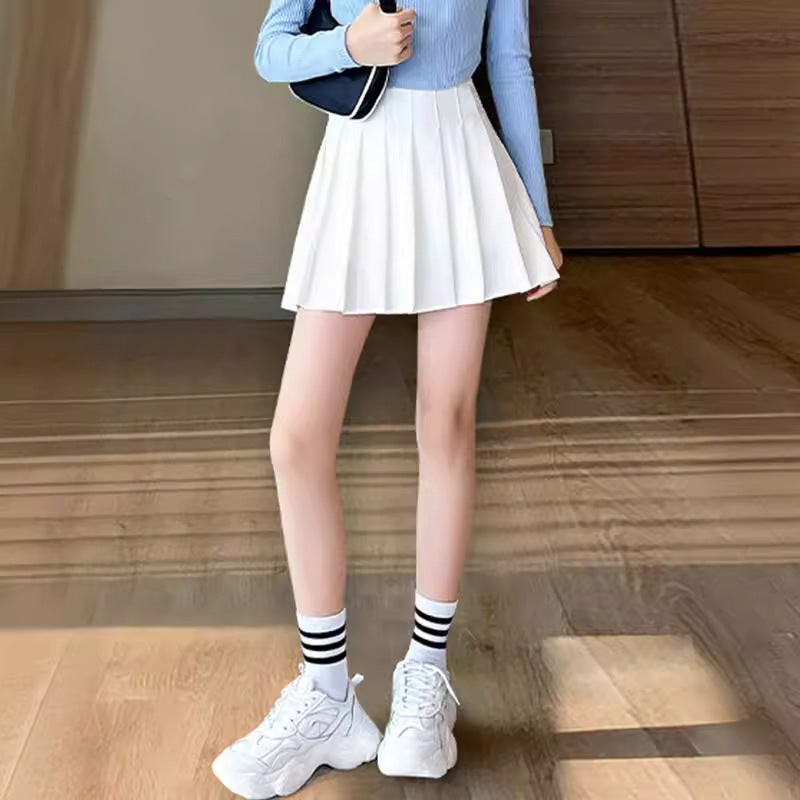 Z25033113女童網球裙夏季中大兒童黑色百褶裙夏安女孩運動短裙薄