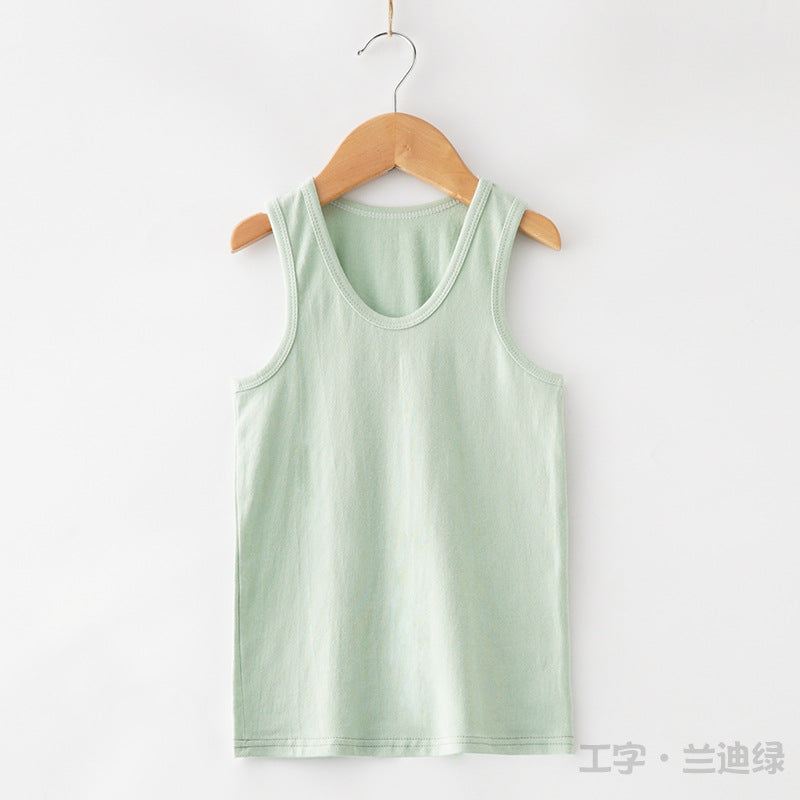 CK26050520兒童小背心夏季純棉萊卡薄型男童女童童裝吊帶衫內穿打底背心(9-12天到貨)