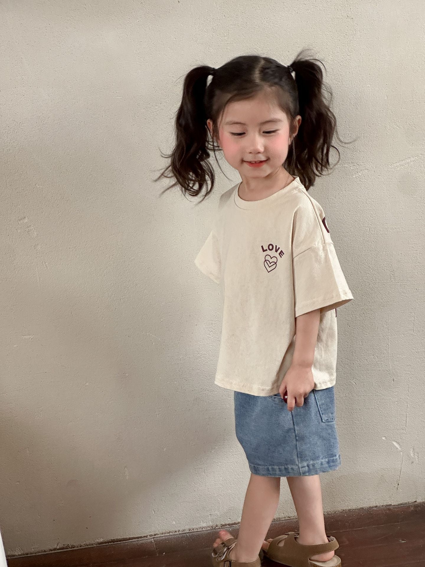 Z25020918兒童短袖t卹女童純棉夏季洋氣2025新款新男童夏裝寶寶半袖上衣