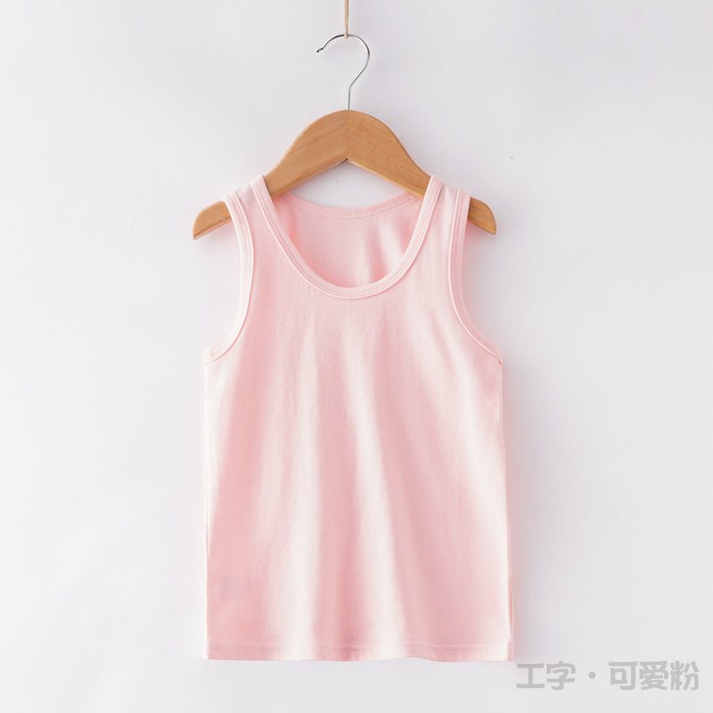 CK26050520兒童小背心夏季純棉萊卡薄型男童女童童裝吊帶衫內穿打底背心(9-12天到貨)