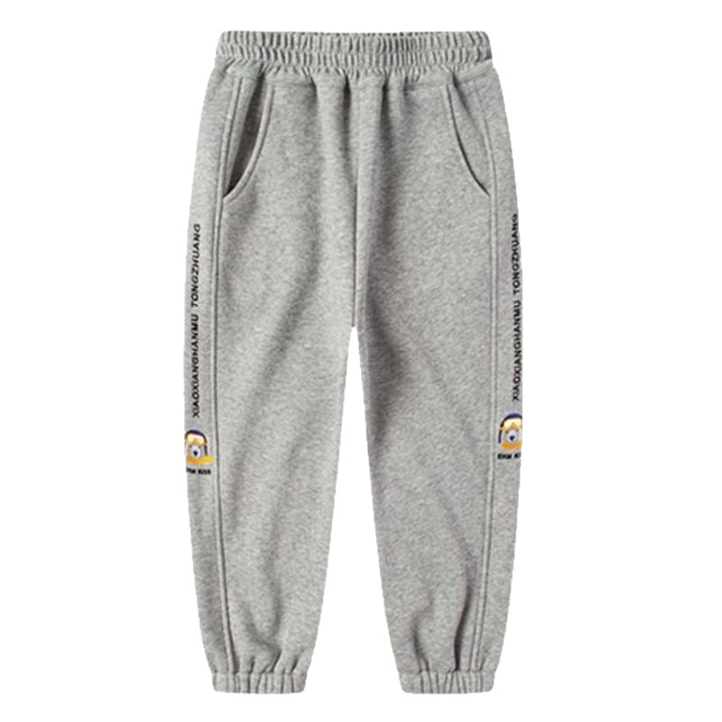 Z26010132男童褲子運動褲2025春秋新款一體加絨加絨寬鬆長褲兒童褲子