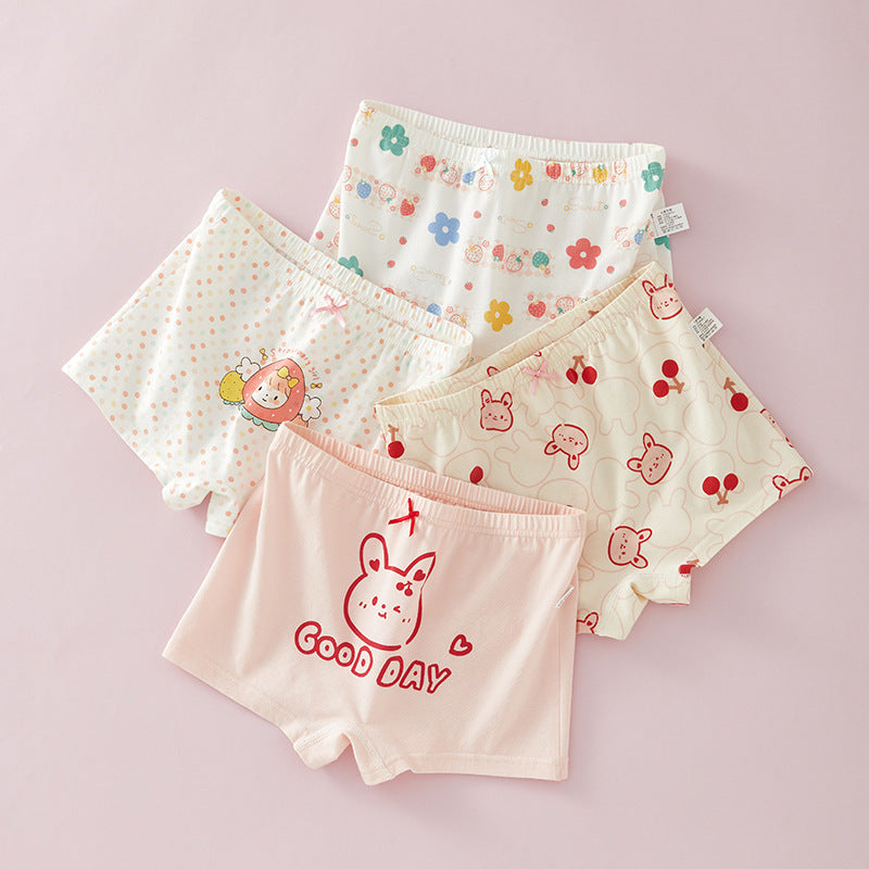 Z25040116女童內褲純棉a類棉兒童女孩短褲小童女孩平角褲夏季薄款不夾屁屁